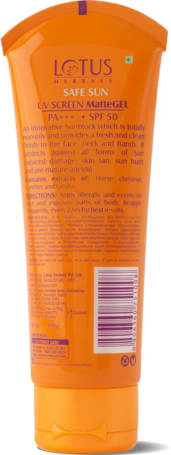 Image of LOTUS HERBALS Sunscreen - SPF 50 PA+++ 50000127 Combo
