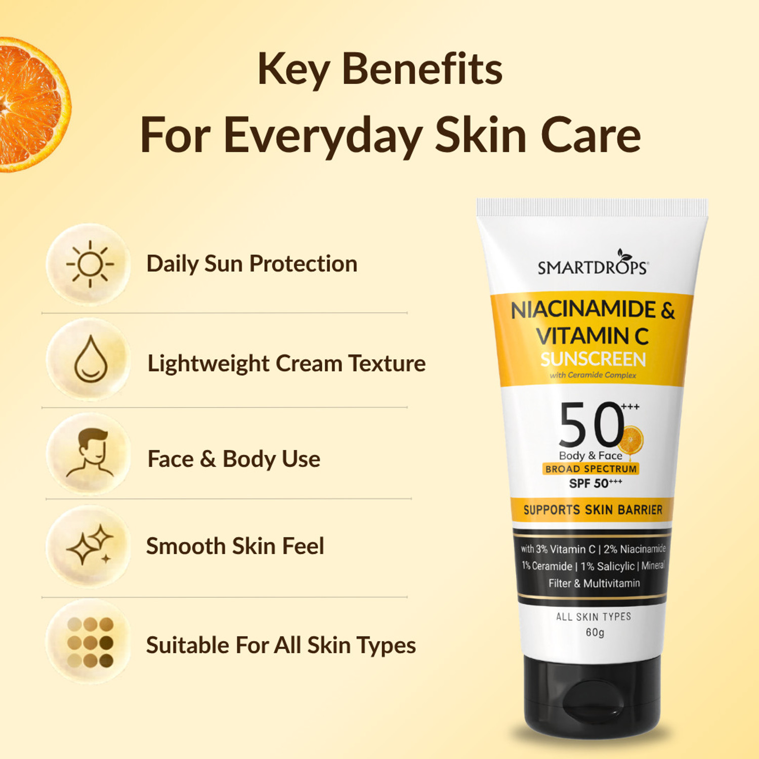 Image of smartdrops Sunscreen - SPF 50+++ PA++ Daily Sun Cover