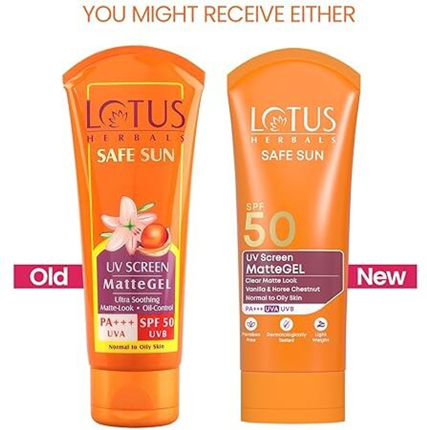 Image of LOTUS HERBALS Sunscreen - SPF 50 PA+++ SAFE SUN UV SCREEN MATTE GEL SPF 50 PA+++