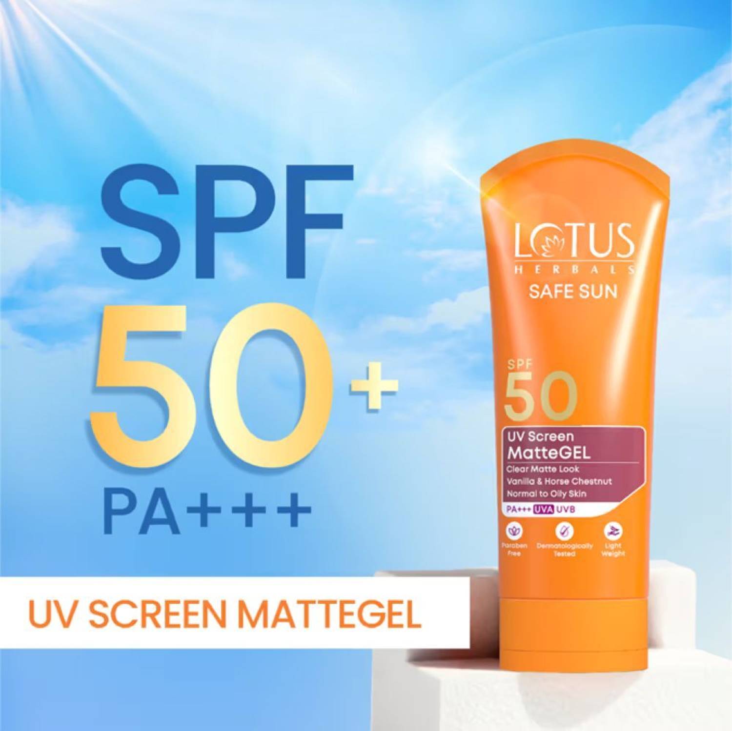 LOTUS Sunscreen SPF 50 PA+++ Matte Gel - Image 3