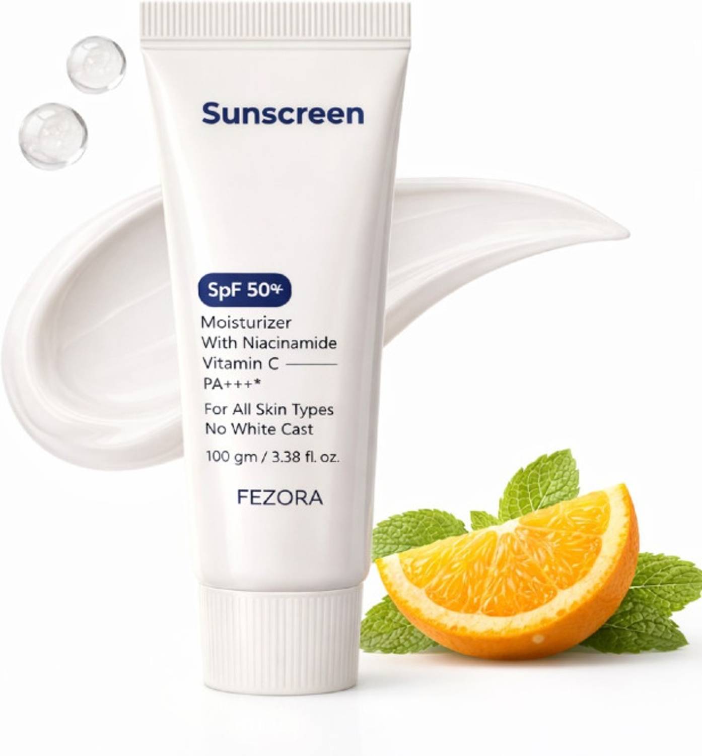 Fezora Sunscreen - SPF 50++++ PA++++ Matte Finish Sun Defense Cream SPF 50