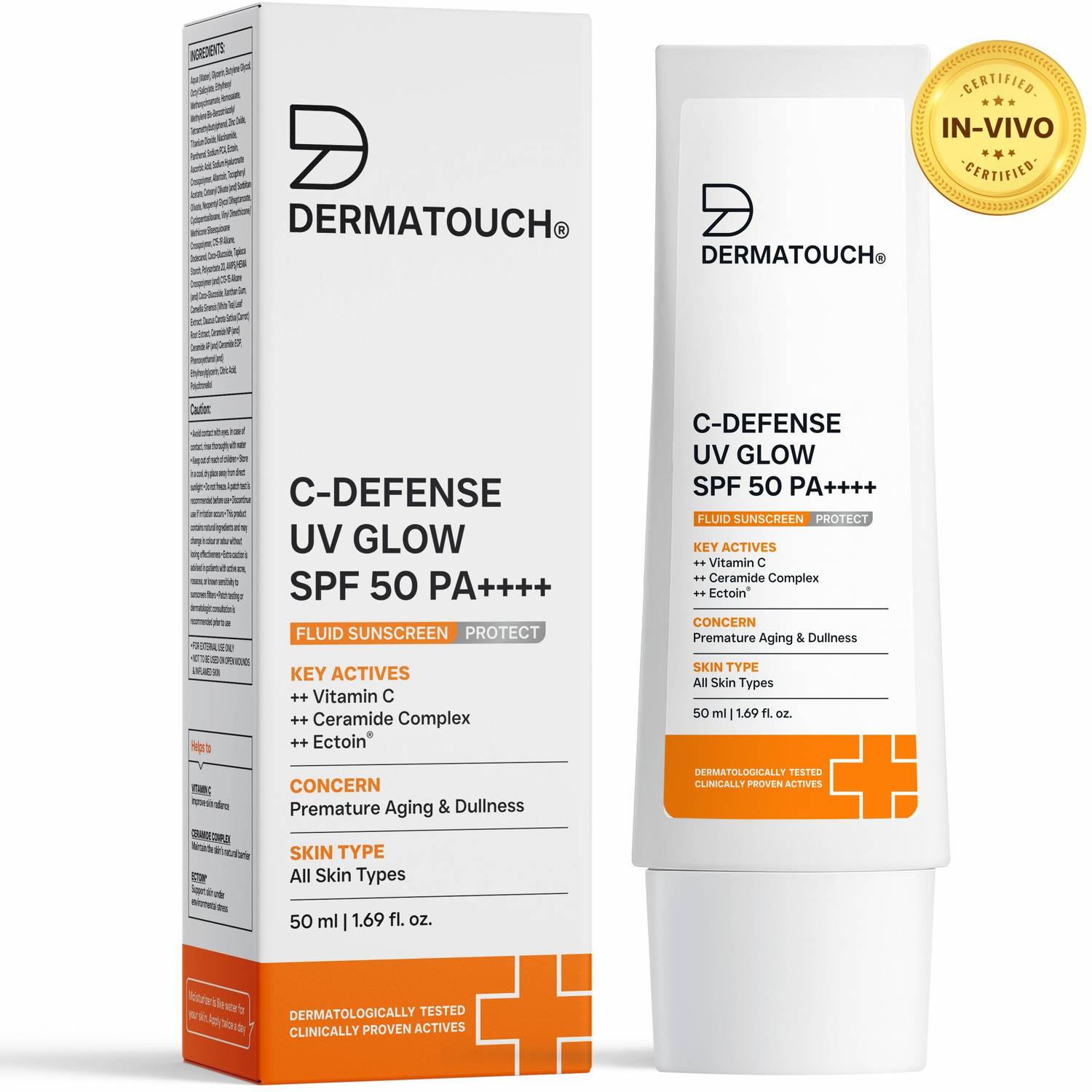 Dermatouch Sunscreen SPF 50 PA++++ 50ml - Image 1