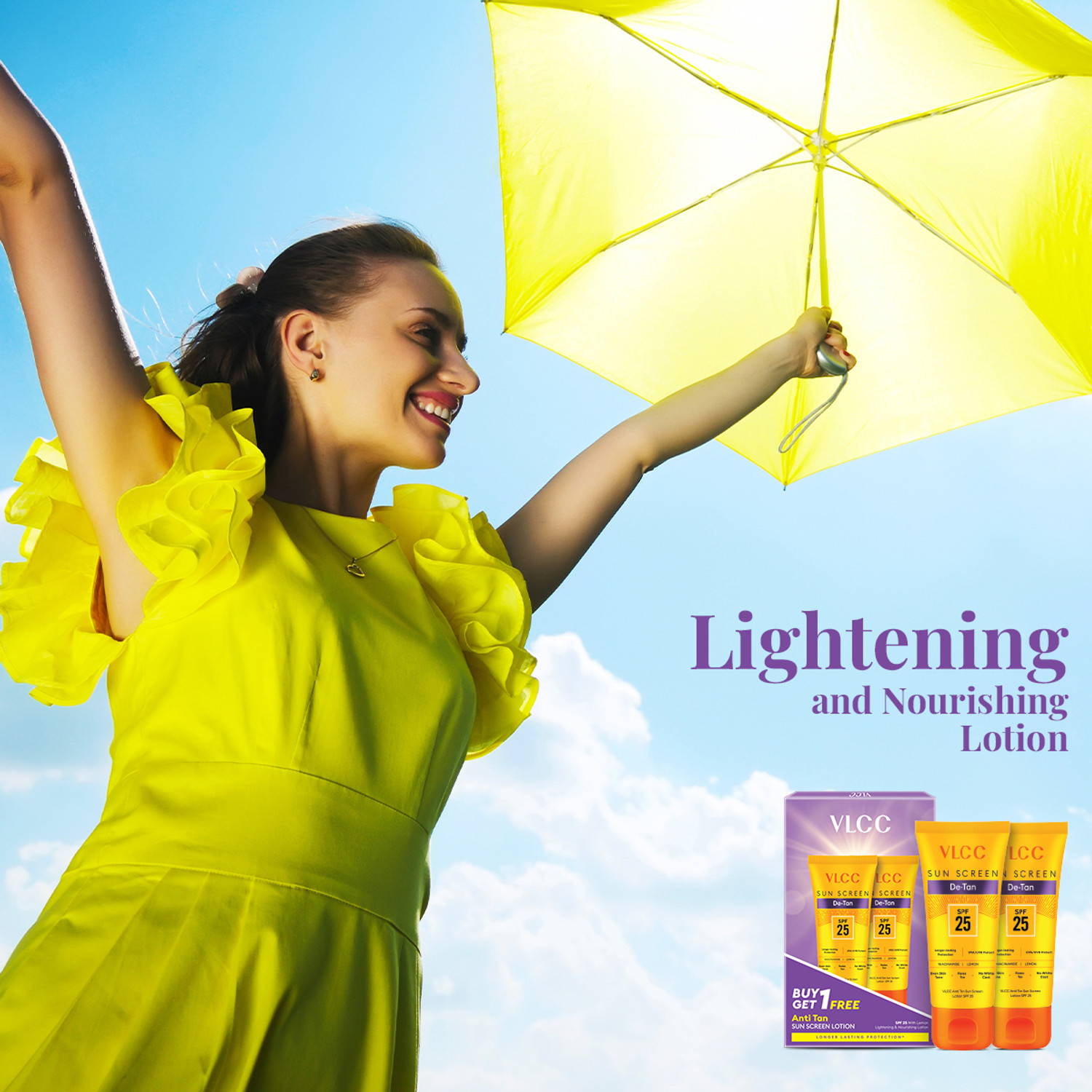 Image of VLCC Sunscreen - SPF 25 PA+ De-Tan Sun Screen Lotion