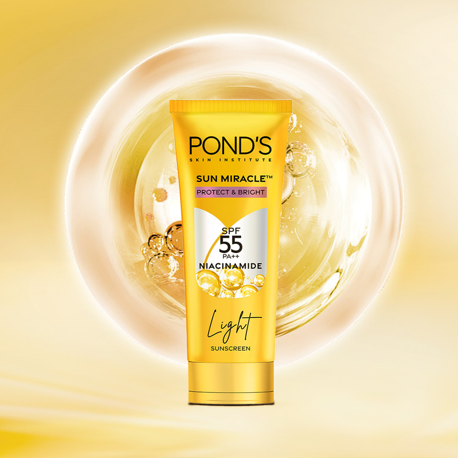 Image of POND's Sunscreen - SPF SPF 55 PA++ PA++ Sun Miracle Protect & Bright With 3% Niacinamide 47g