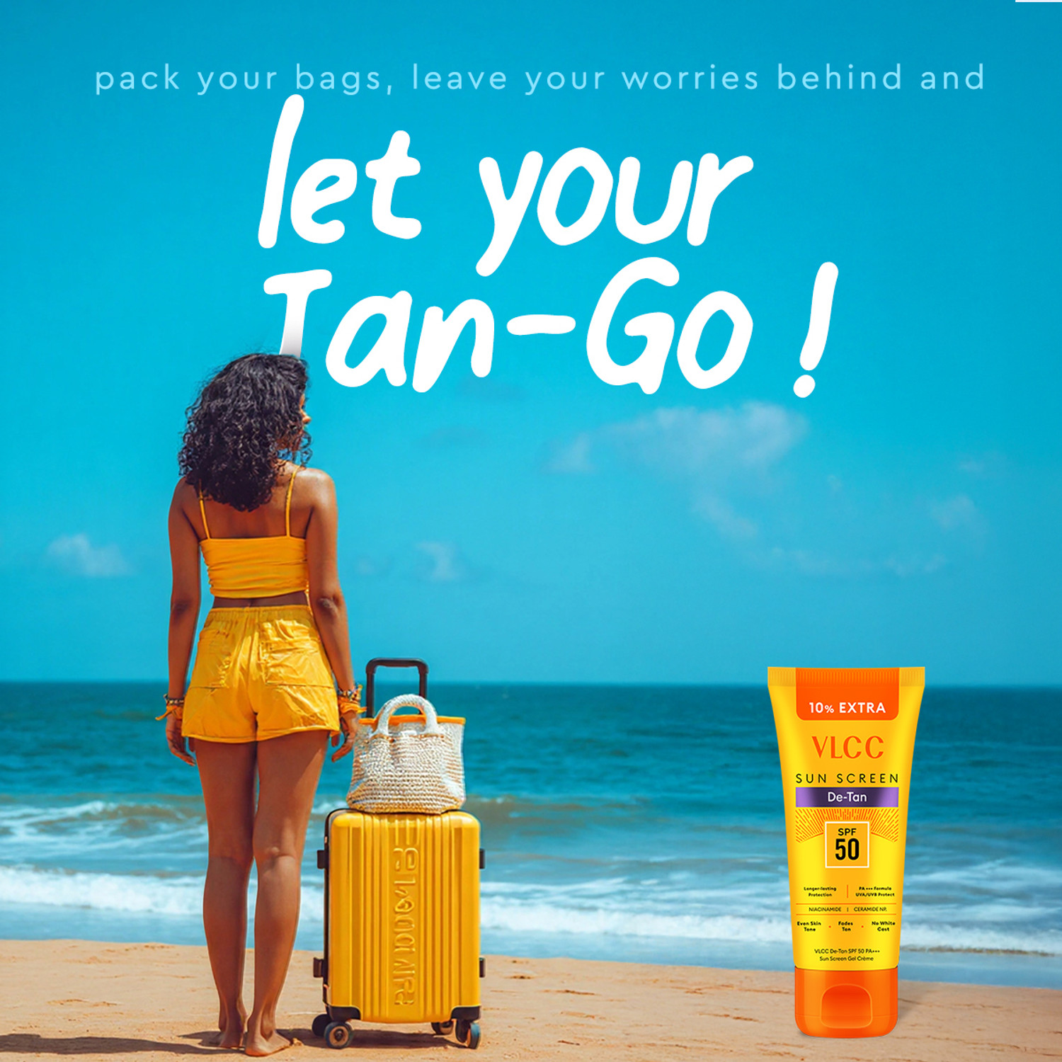 Image of VLCC Sunscreen - SPF 50 PA+++ De-Tan Sunscreen Gel Cream - For Sun Protection