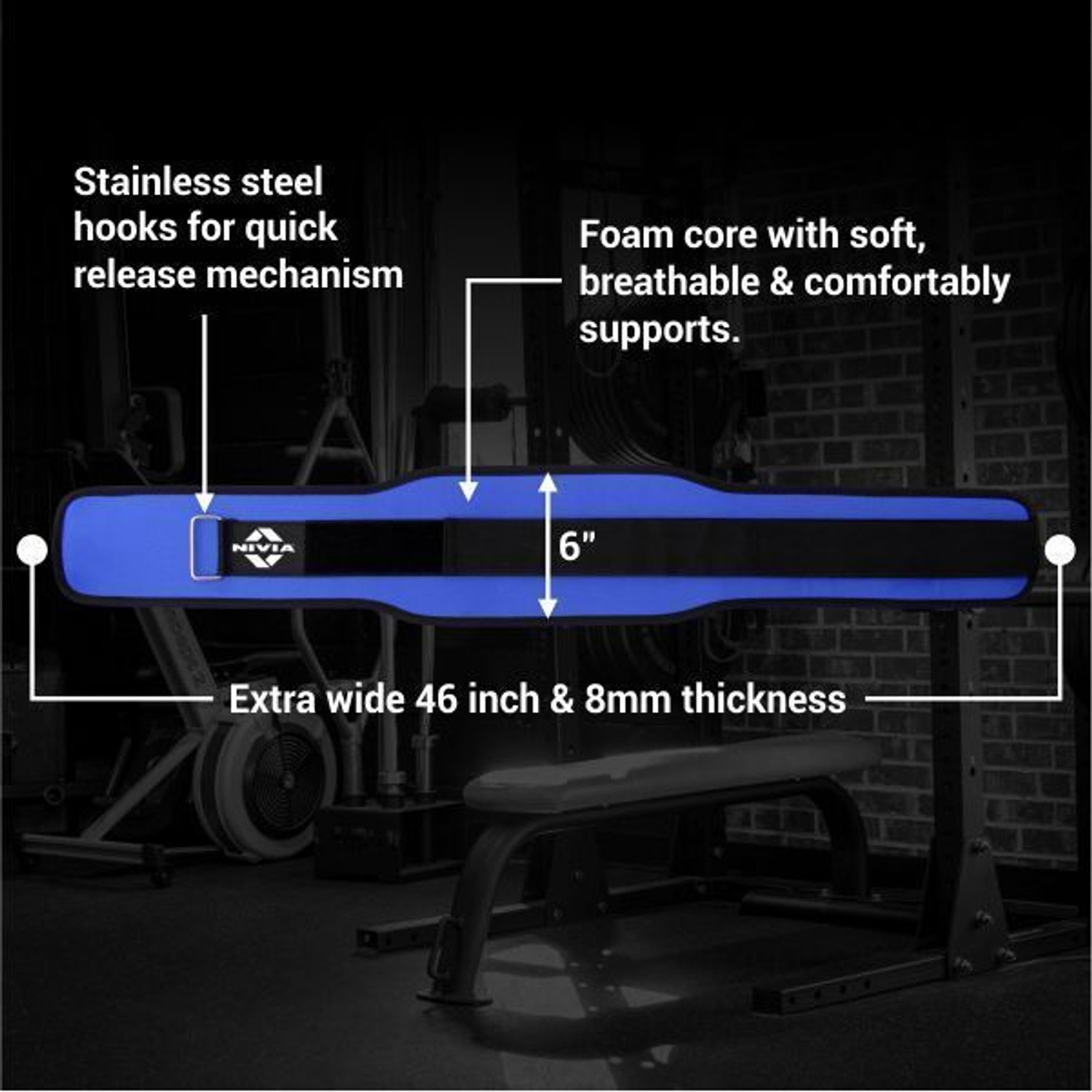 Image of NIVIA Gym Belt Back / Lumbar Support
