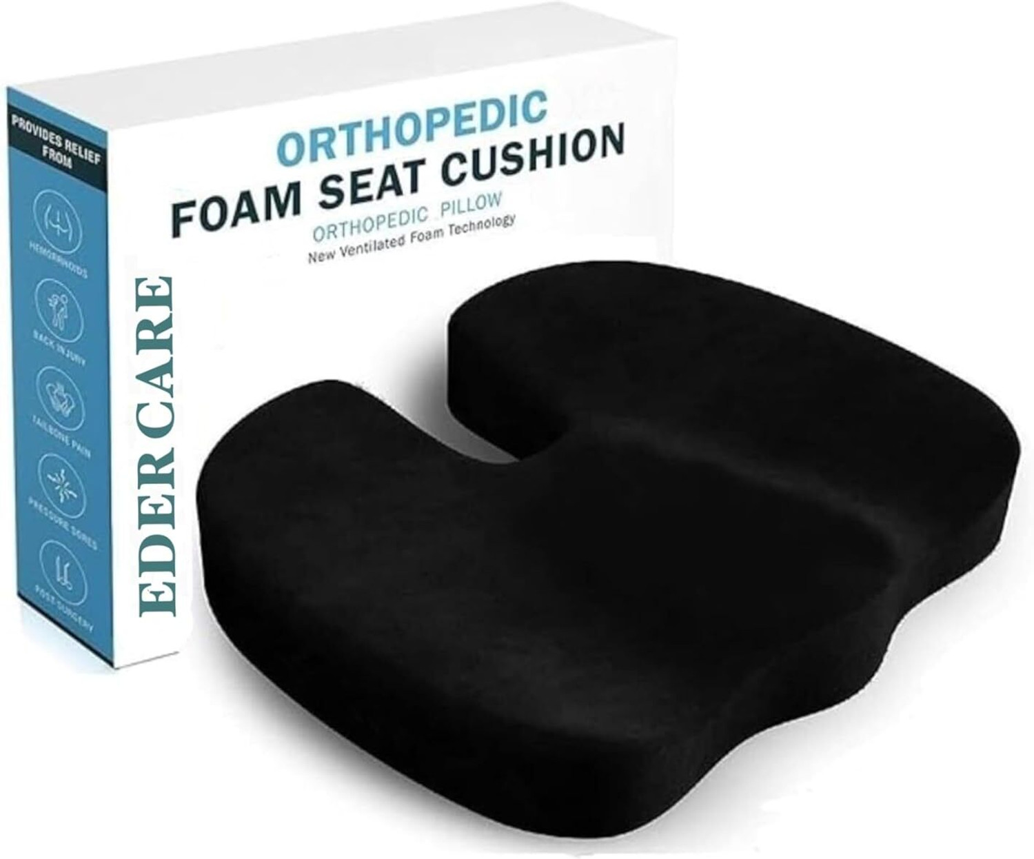 Image of POSTURO Coccyx Cushion for Tailbone & Lower Back Pain Relief Lumbar Support for Sitting Back / Lumbar Support