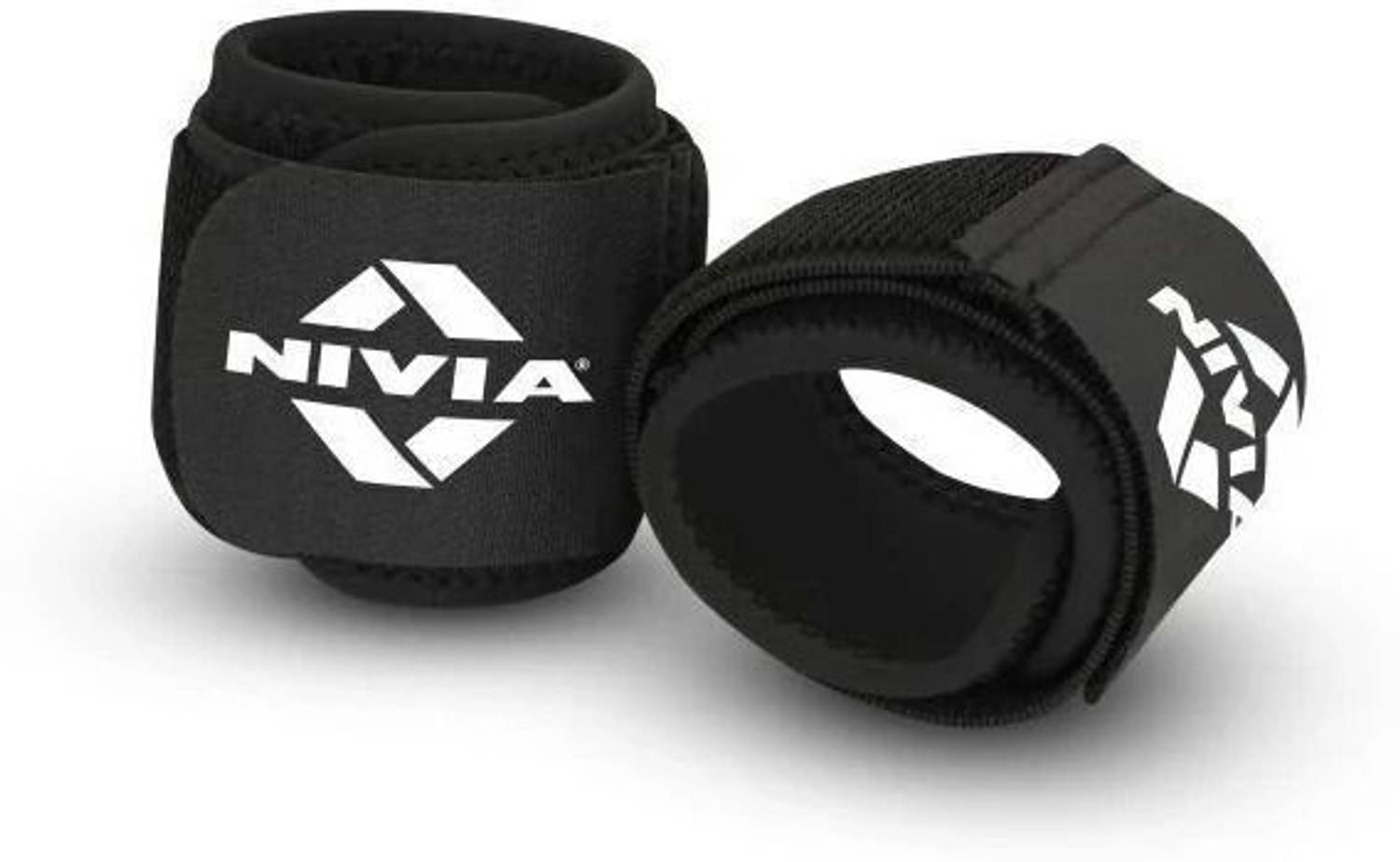 NIVIA Weight Lifting ,for Gym & Fitness Pack of 2 (Black) Free Size Wrist Support