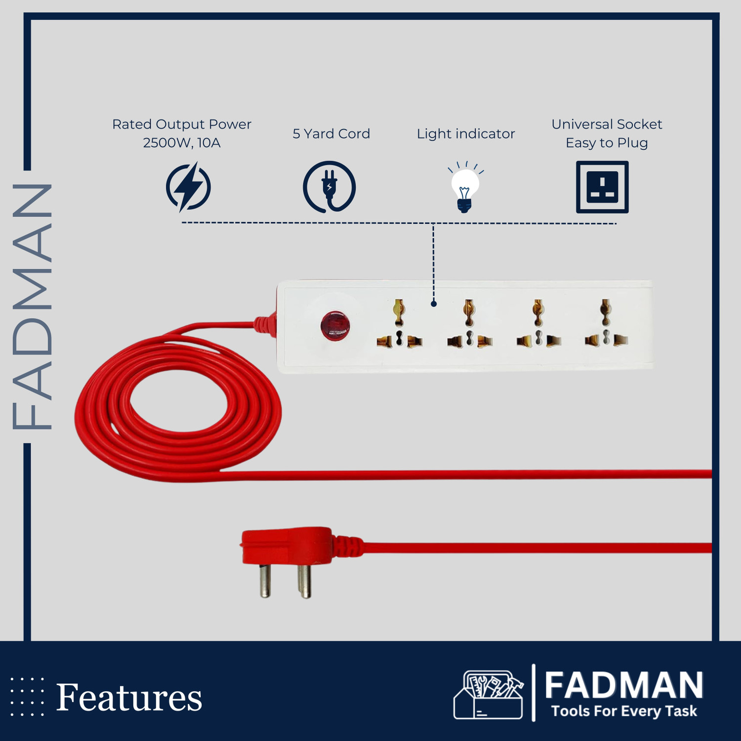 Image of FADMAN Universal 4 Socket Extension Boards
