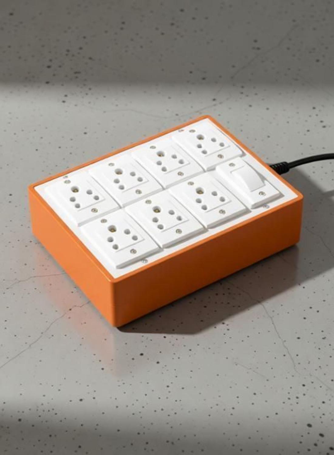 Image of SATNAM PVC Extension Switch Board with ONE 5amp Switches and SEVEN 5amp Sockets Along with 4yard 3pin Cord 7 Socket Extension Boards