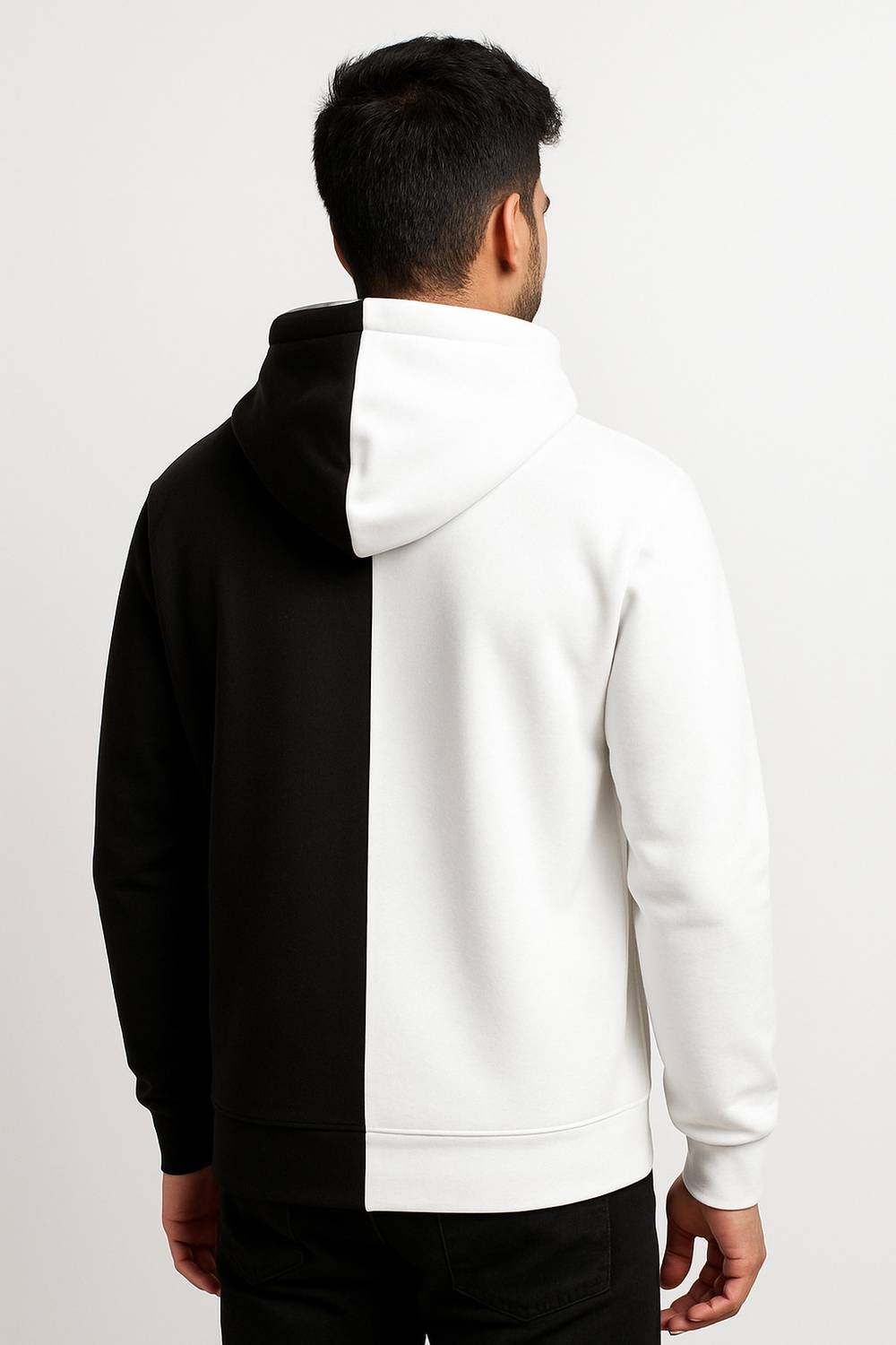 Try Colorblock Men Hooded Neck White T-Shirt - Image 2