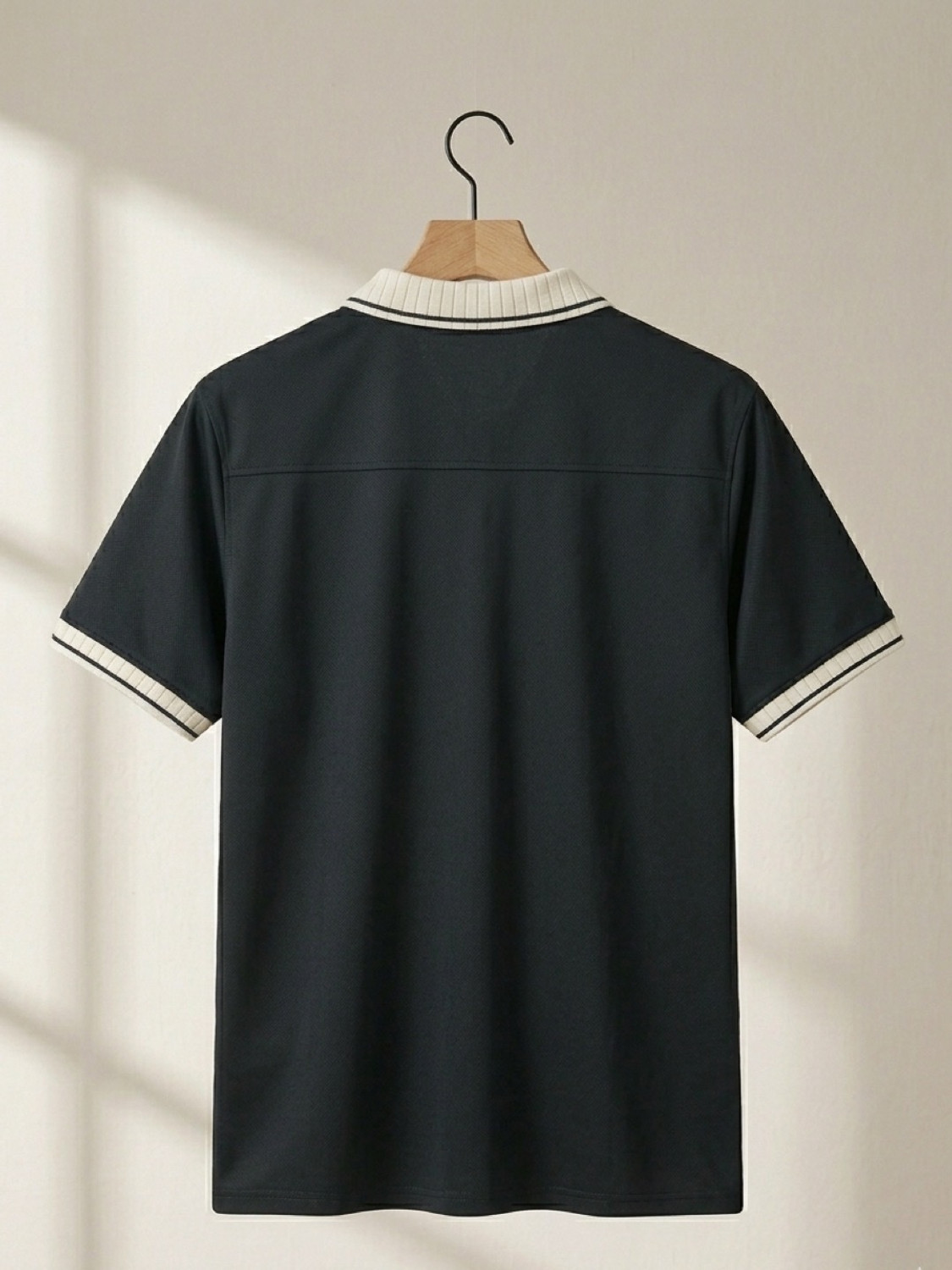 Image of STEVESTATUS Solid Men Polo Neck Grey T-Shirt