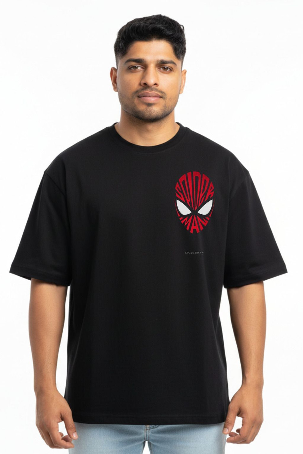 Image of TRANZMOG Printed Men Round Neck Black T-Shirt