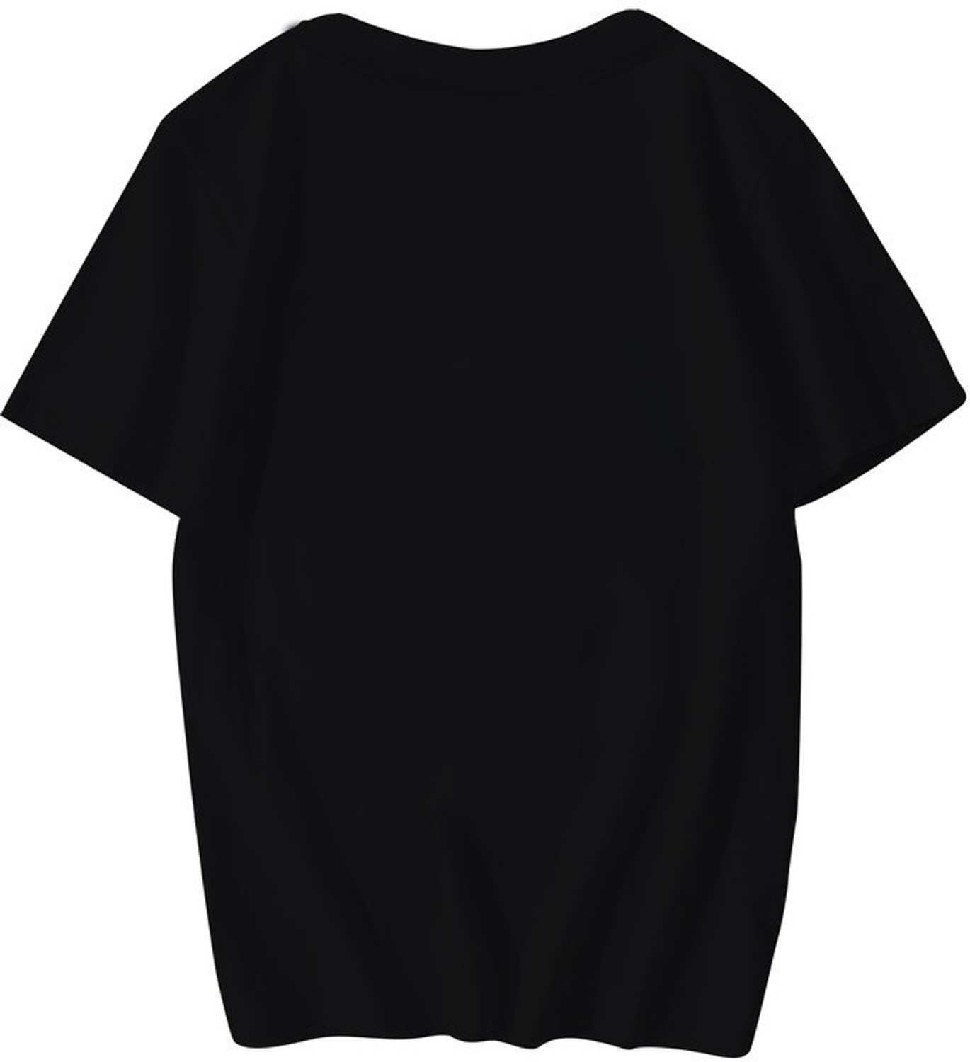 Image of Fashion And Youth Printed Women Round Neck Black T-Shirt