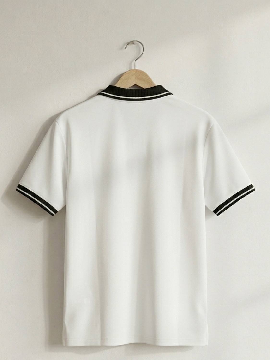METRONAUT Colorblock Men Polo Neck White T-Shirt - Image 2