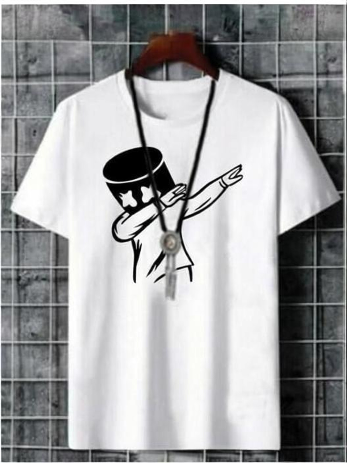 Image of stylesmyth Printed Men Round Neck White T-Shirt