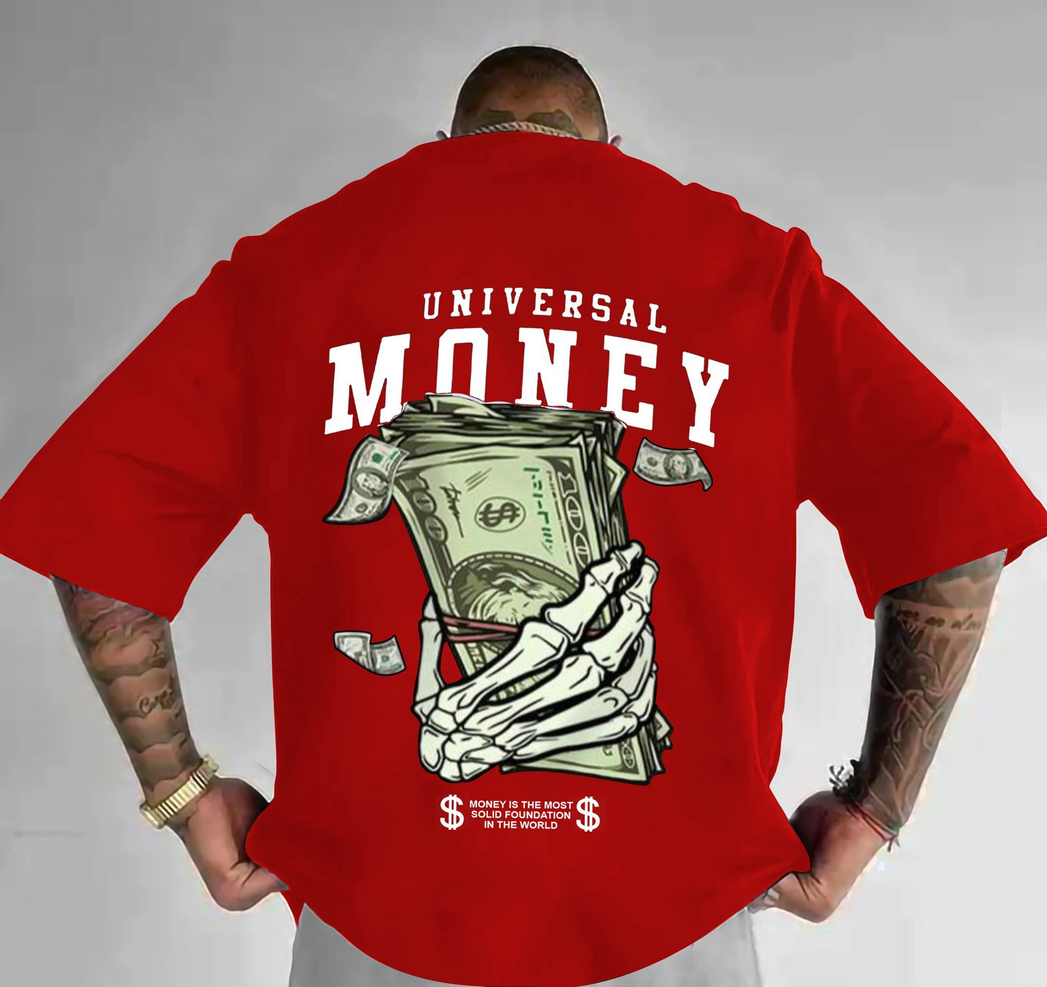Image of Beaumen Printed, Typography, Graphic Print Men Round Neck Red T-Shirt