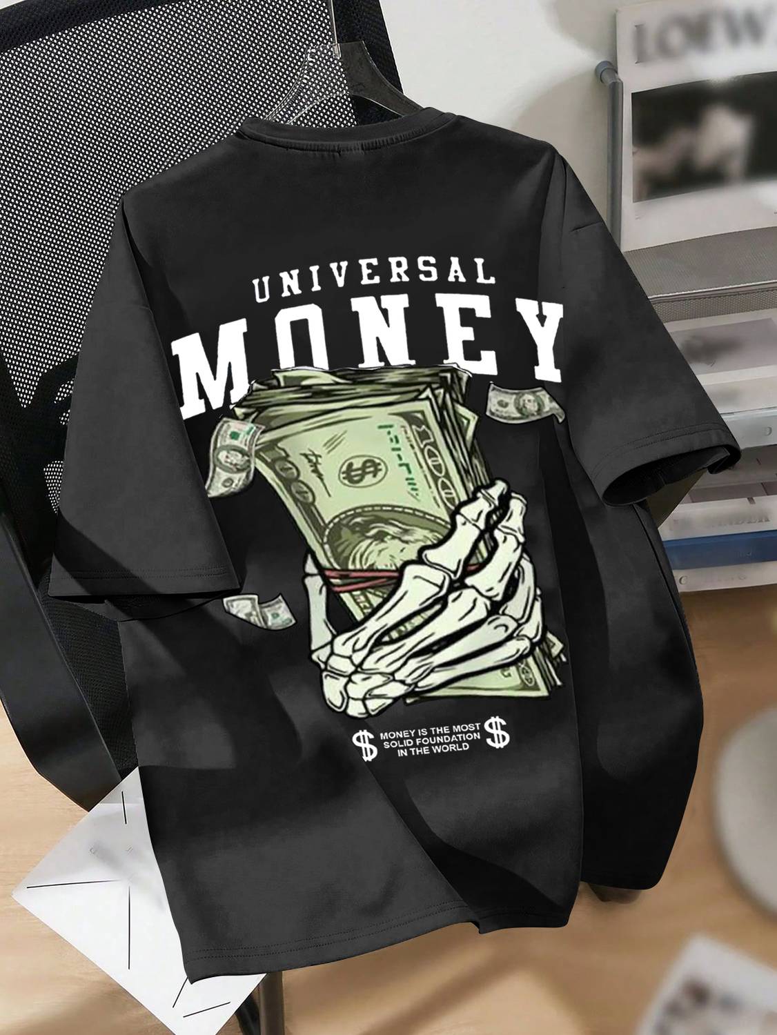 LGR Fashion Men Black Round Neck T-Shirt - Image 1