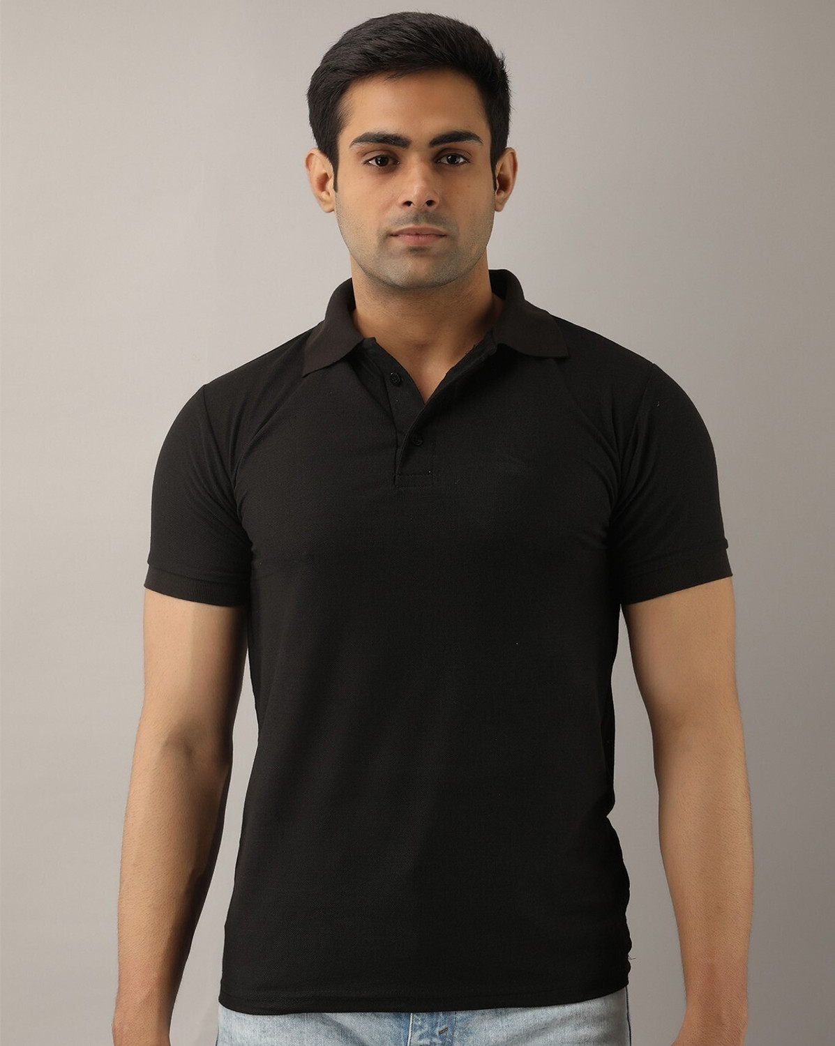 Image of ACENTEO Solid Men Polo Neck Multicolor T-Shirt