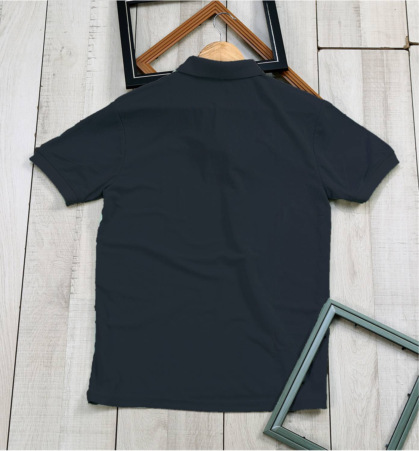 Crafted India Solid Men Blue T-Shirt - Image 5