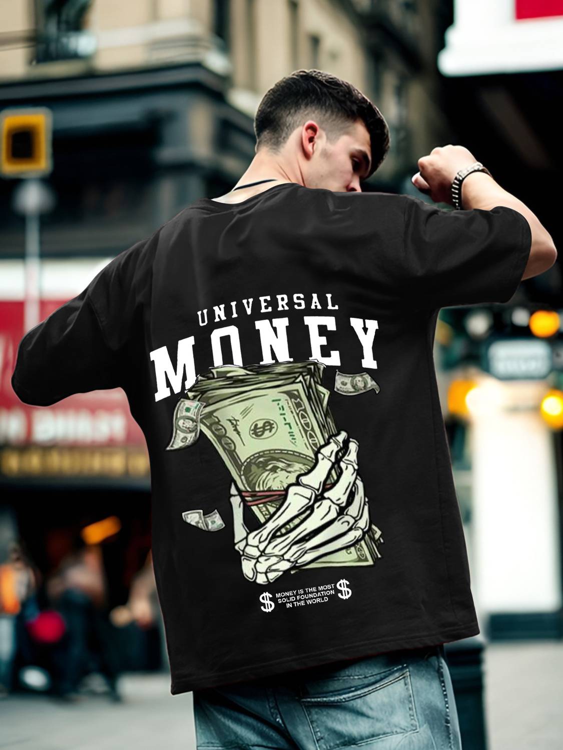 Heartees Men Black Round Neck T-Shirt - Image 1