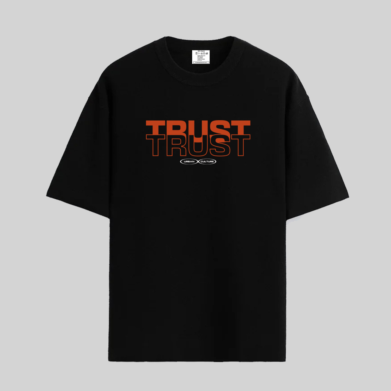 Image of SL5 TEX Printed Men Round Neck Black T-Shirt