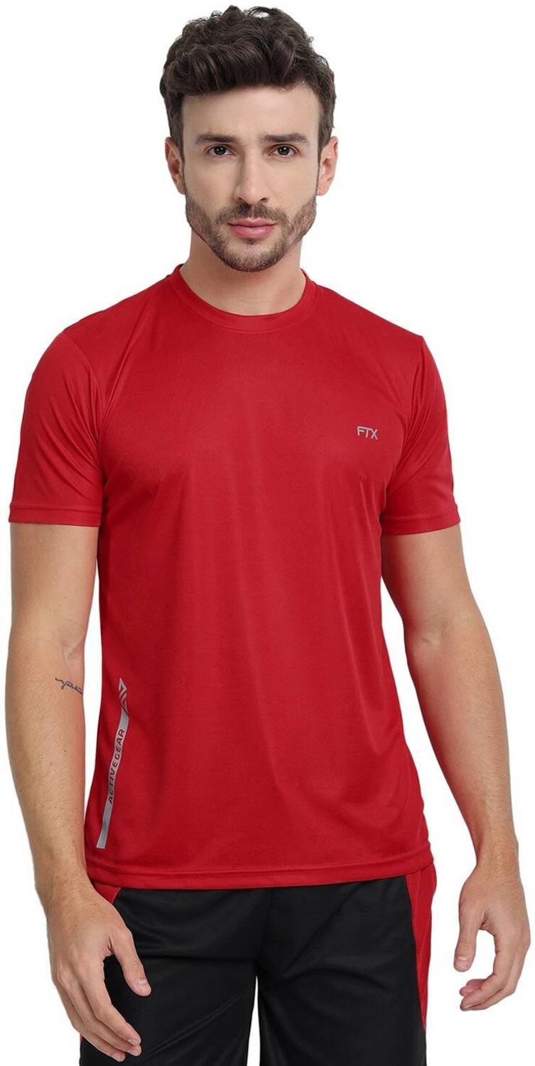 FTX Solid Men Round Neck Multicolor T-Shirt Pack of 4 - Image 2