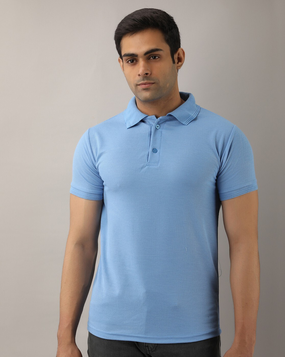 Image of ACENTEO Solid Men Polo Neck Multicolor T-Shirt