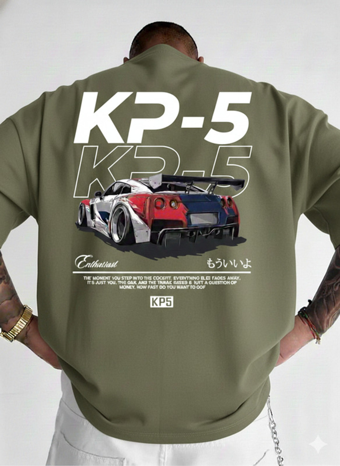 Image of HIPHOPFASHION Self Design Men Round Neck Green T-Shirt