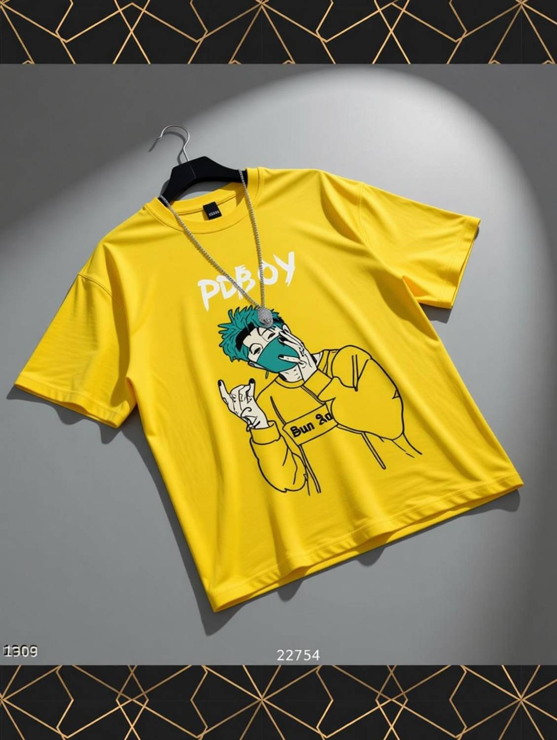 VRMA Printed Men Black, Yellow T-Shirt - Image 4