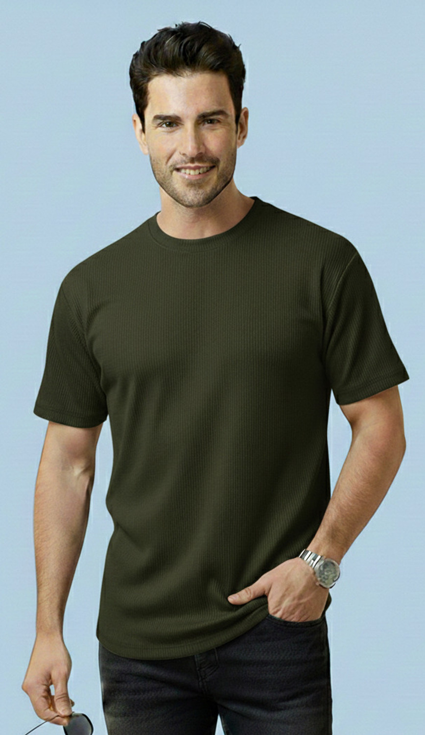 Image of fashion globe Self Design Men Round Neck Multicolor T-Shirt