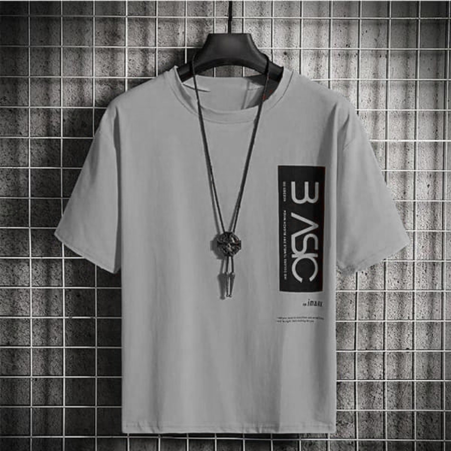 Image of squareretails Printed Men Black, Grey T-Shirt