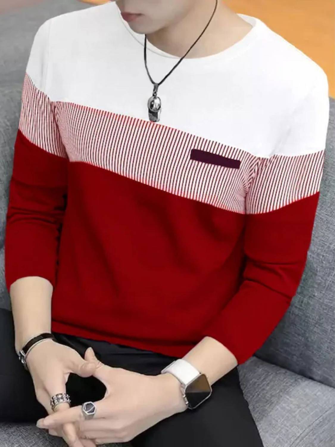 BRIGHT KRAFT Color Block Men Multicolor T-Shirt