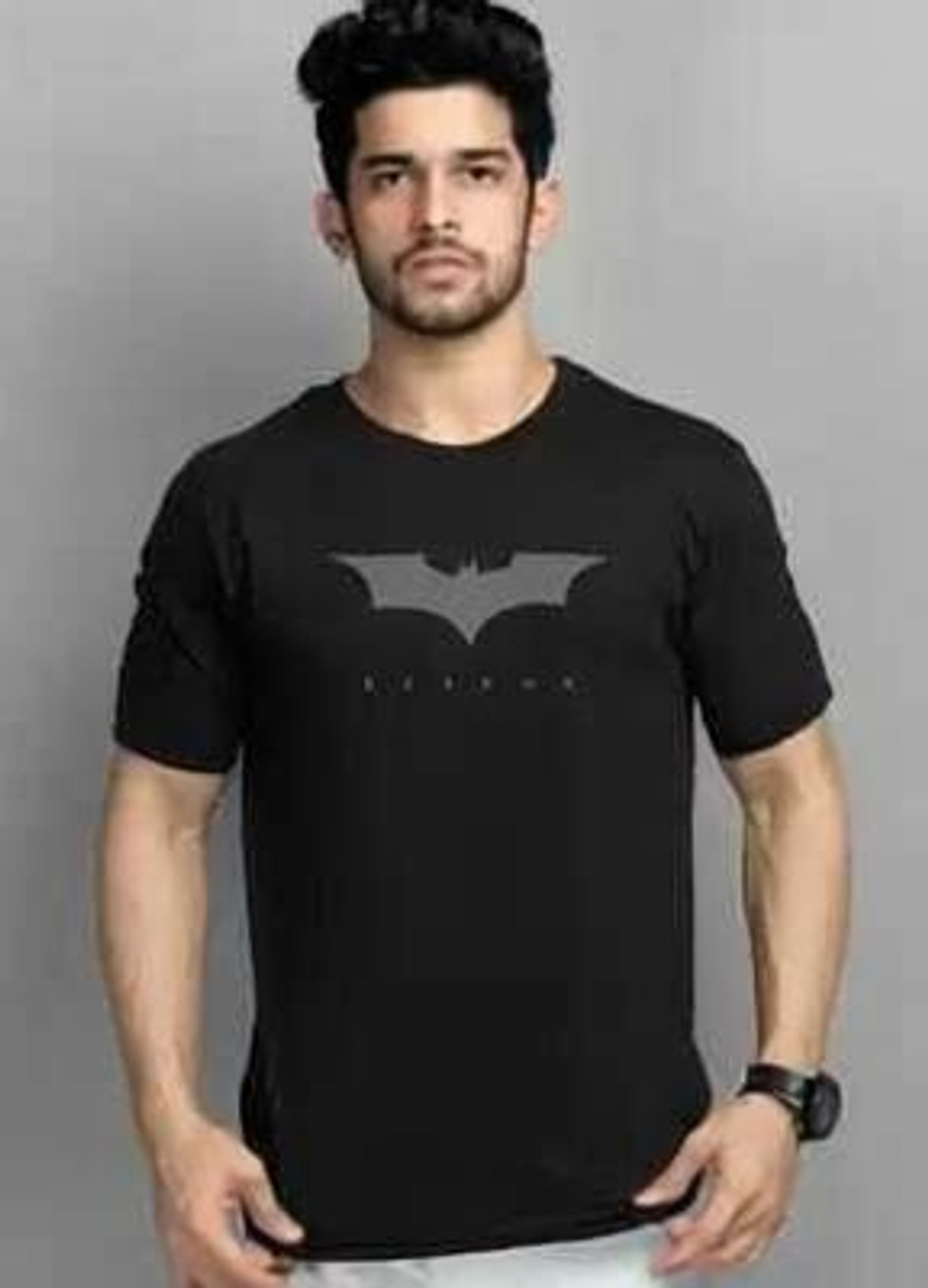 Image of KASPY Printed, Typography Men Round Neck Black T-Shirt