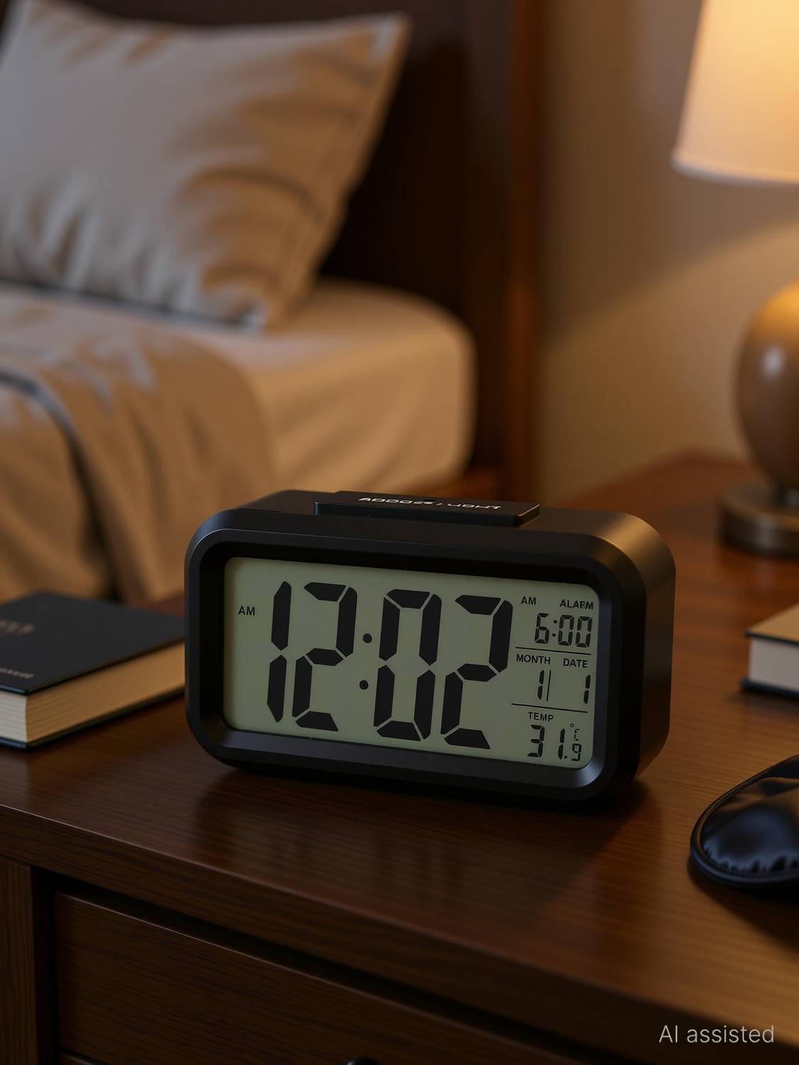 Adonai Digital Black Clock