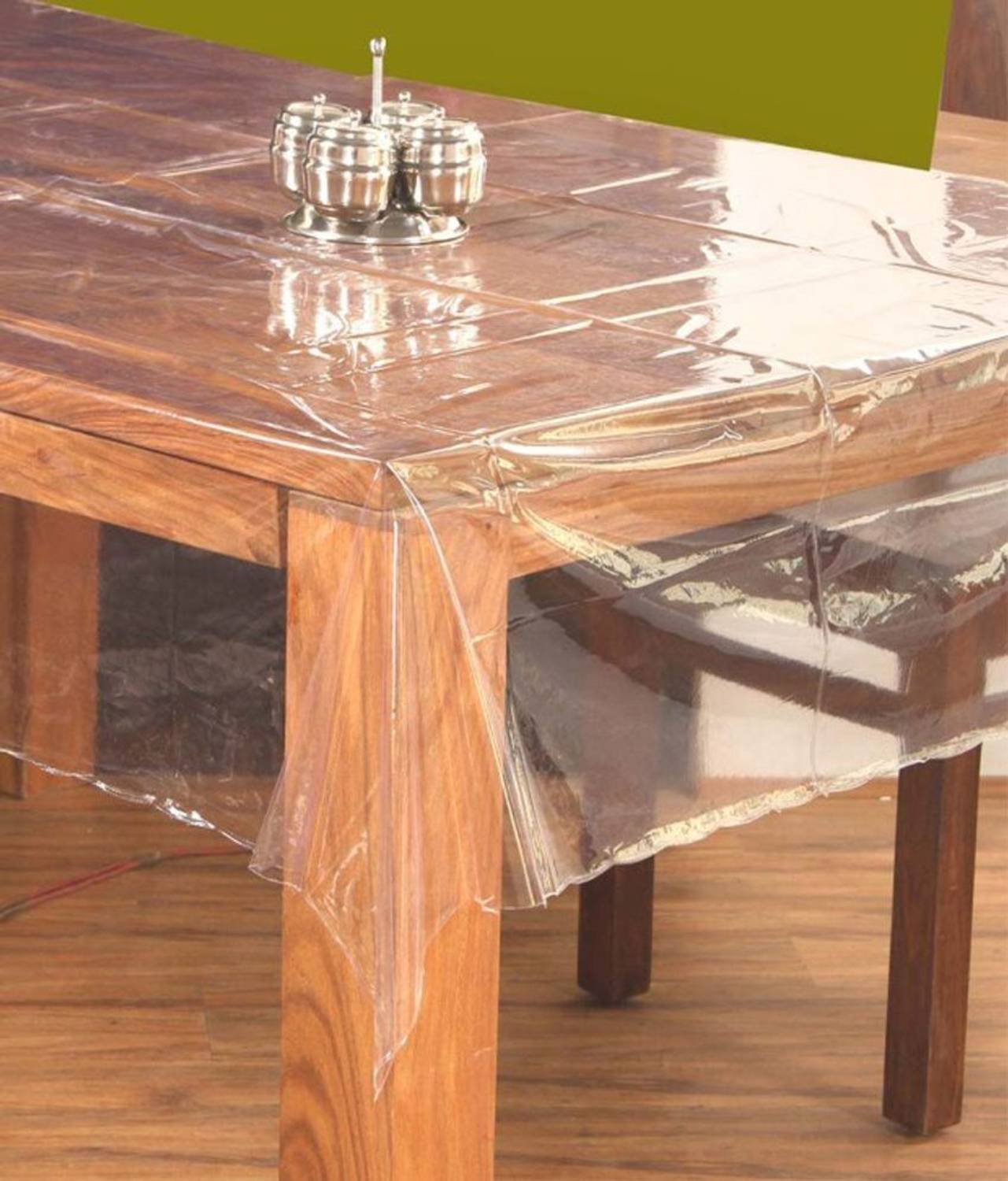 Amita Home Furnishing Plastic 6 Seater Plaid Table Cover