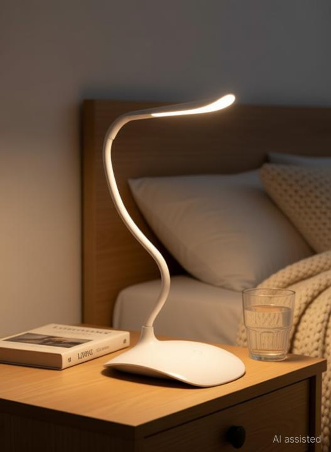 Image of LOPAZ USB LED Desk Lamp Table Light 3 Level of Brightness Flexible Neck Table Lamp Table Lamp