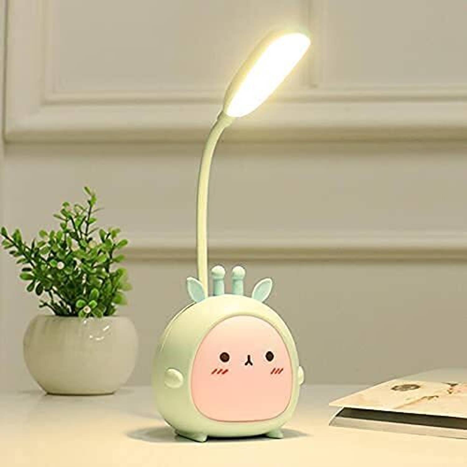AKARI S2023 LED Cute Kids Desk Lamp Rechargeable LED Cartoon Teddy Bear Table lamp Study Lamp