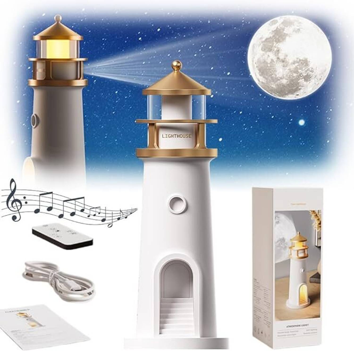 IMMUTABLE Lighthouse Moon Lamp UHY15