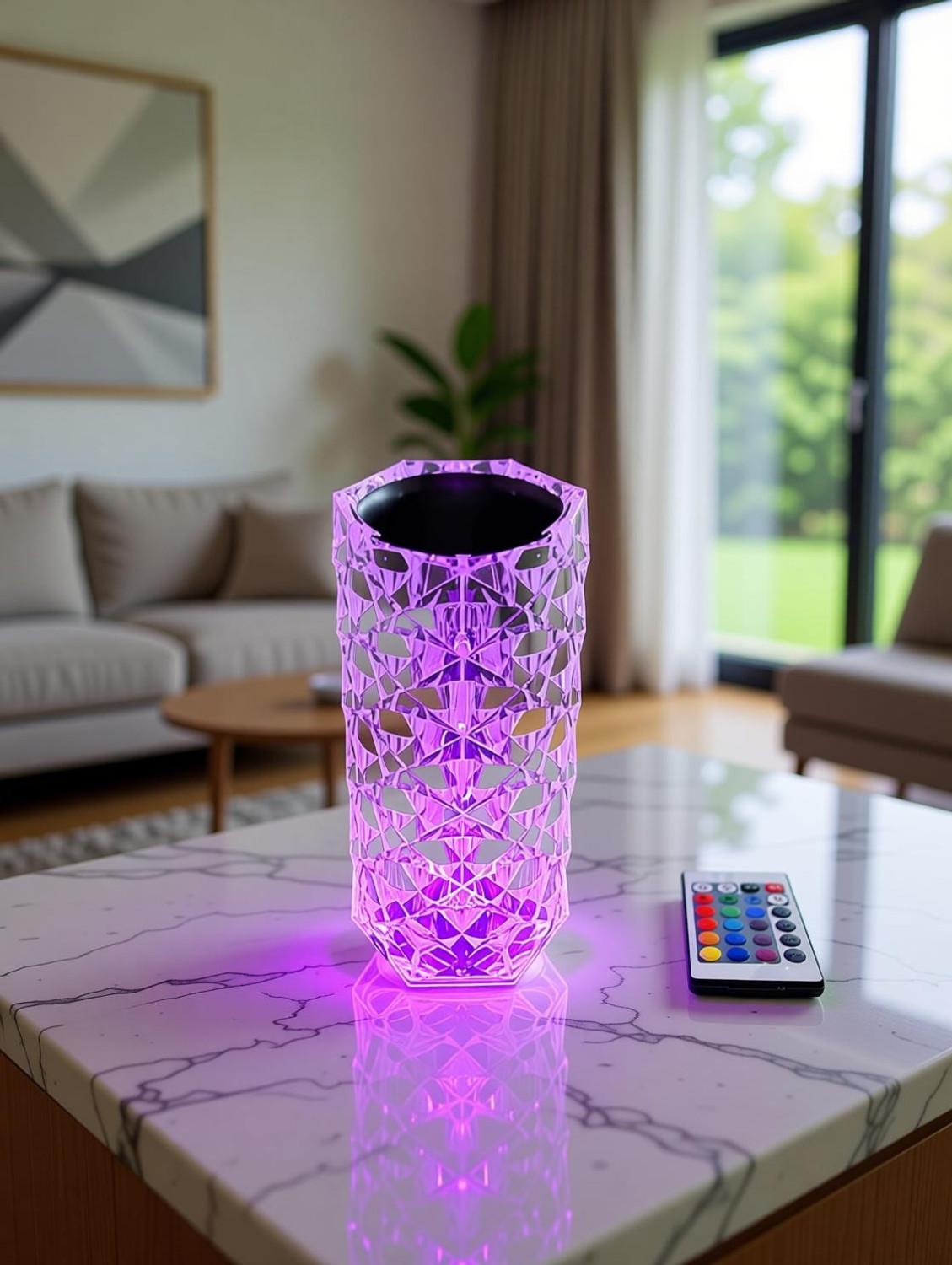 Image of Niclas 3 Touch Diamond Crystal Lamp,Crystal Rose Lamp,16 Color RGB Changing LED Lights Table Lamp