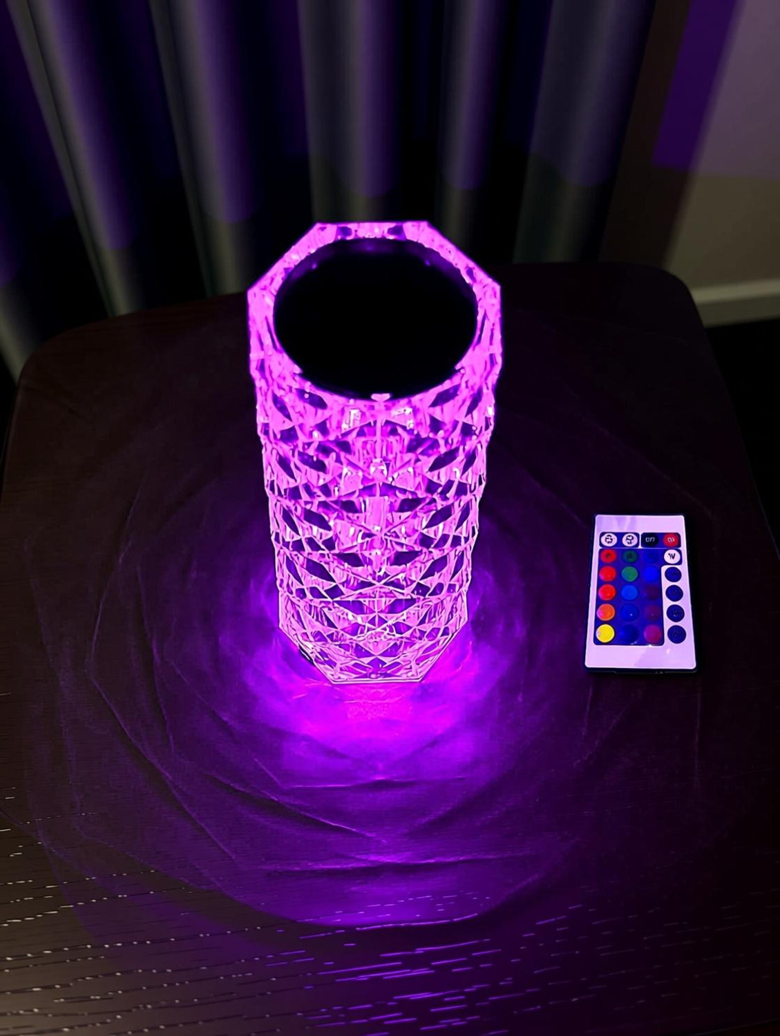 Image of Niclas 3 Touch Diamond Crystal Lamp,Crystal Rose Lamp,16 Color RGB Changing LED Lights Table Lamp