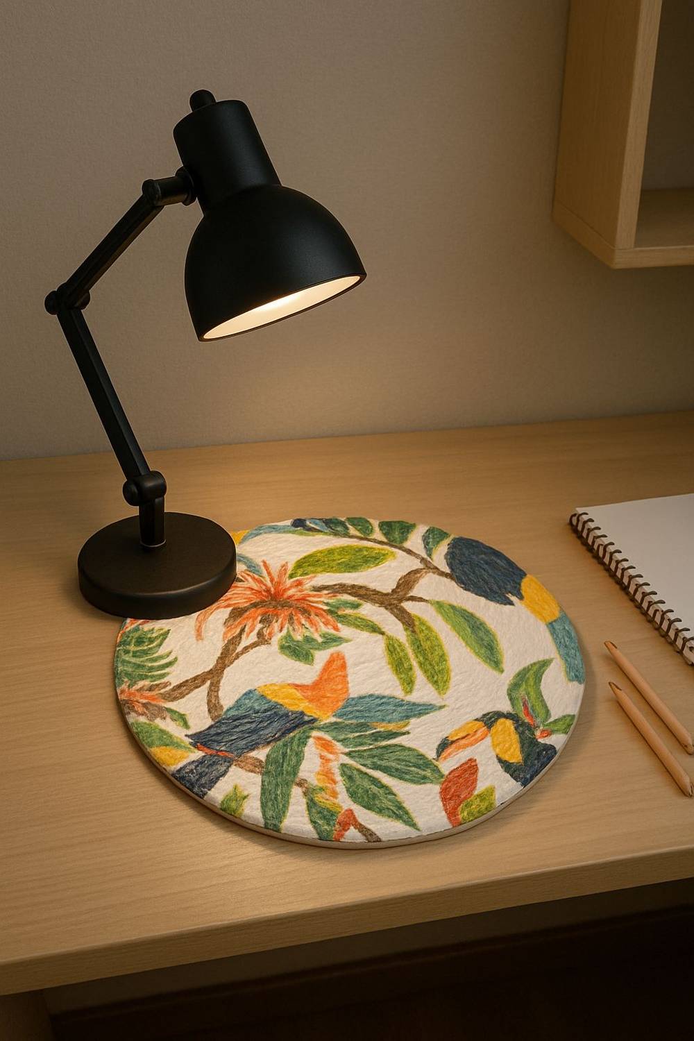 AARAVI TRADERS Round Pack of 1 Table Placemat