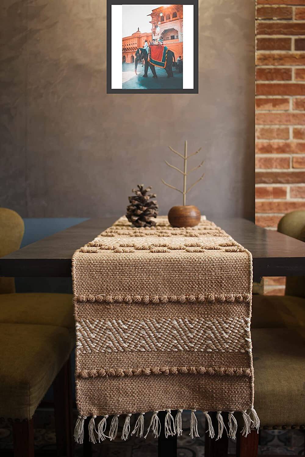 Bloomtex Brown 137 cm Reversible Table Runner