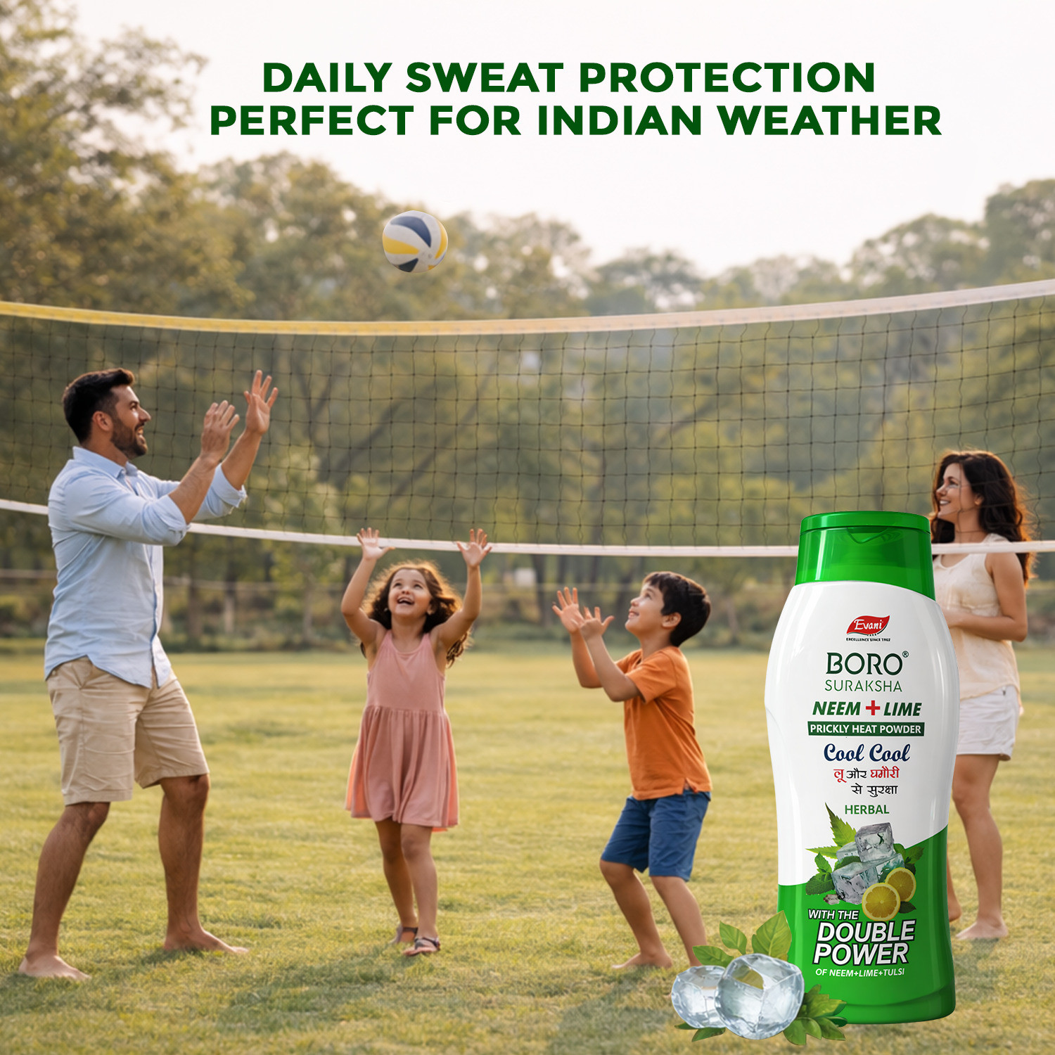 Image of Evani Boro Suraksha Neem+Lime Cool Talcum Powder for Men & Women