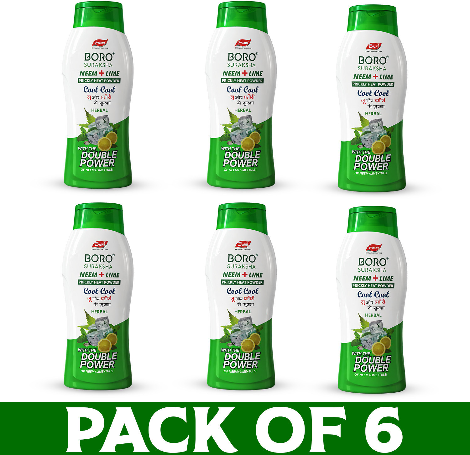 Image of Evani Boro Suraksha Neem+Lime Cool Talcum Powder for Men & Women