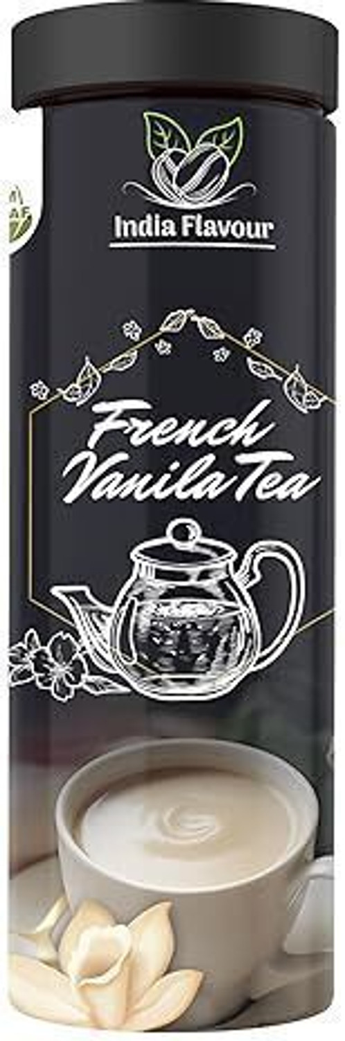 Image of India Flavour Vanilla Tea Powder Organic Tea Rich & Aromatic Blends with Vanilla Tea Vanilla Tea Plastic Bottle