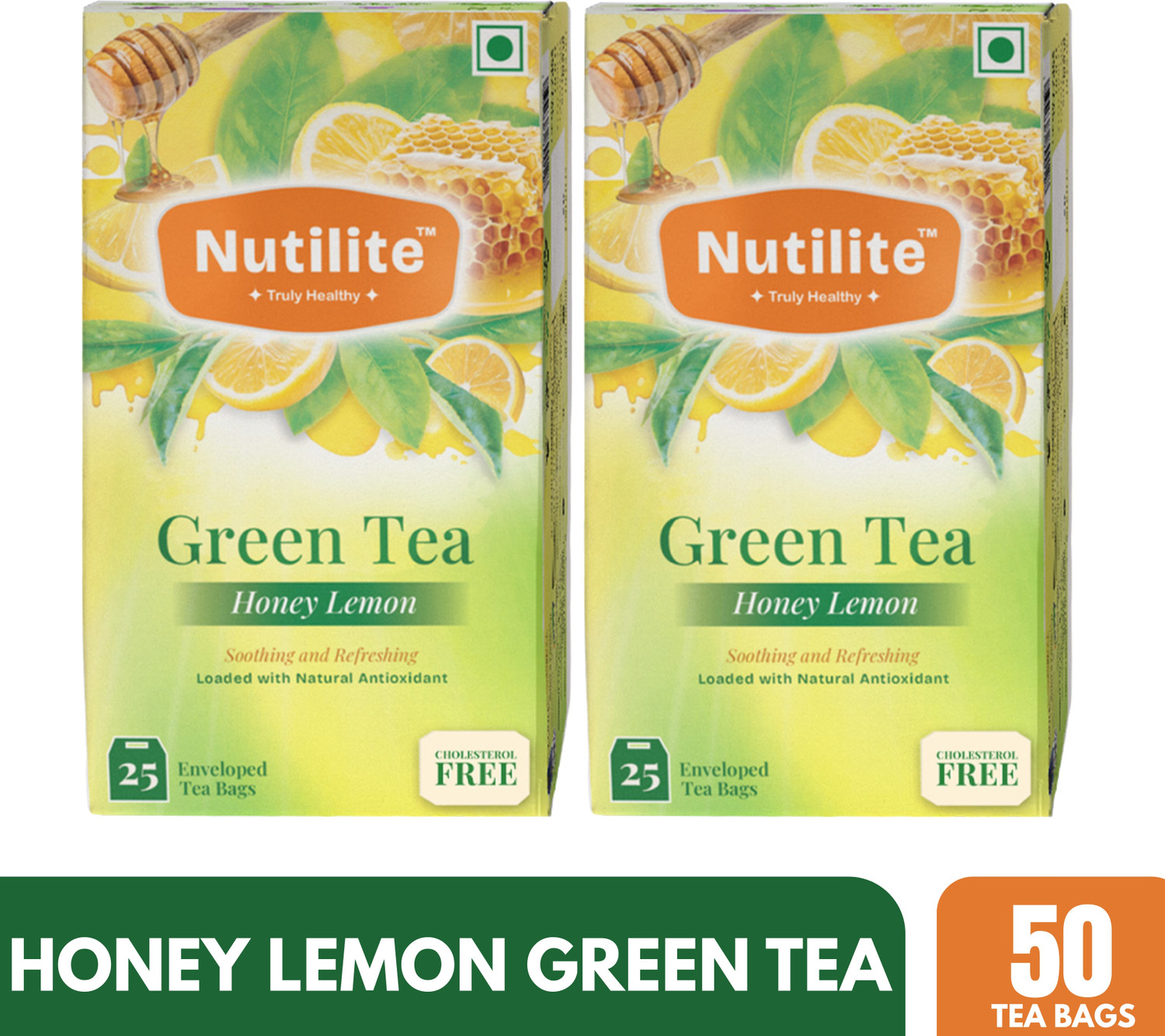 Image of Nutilite Honey Lemon Green Tea Bags│Slimming Green Tea for Boost Immunity and Digestion│ Honey, Lemon Green Tea Bags Box