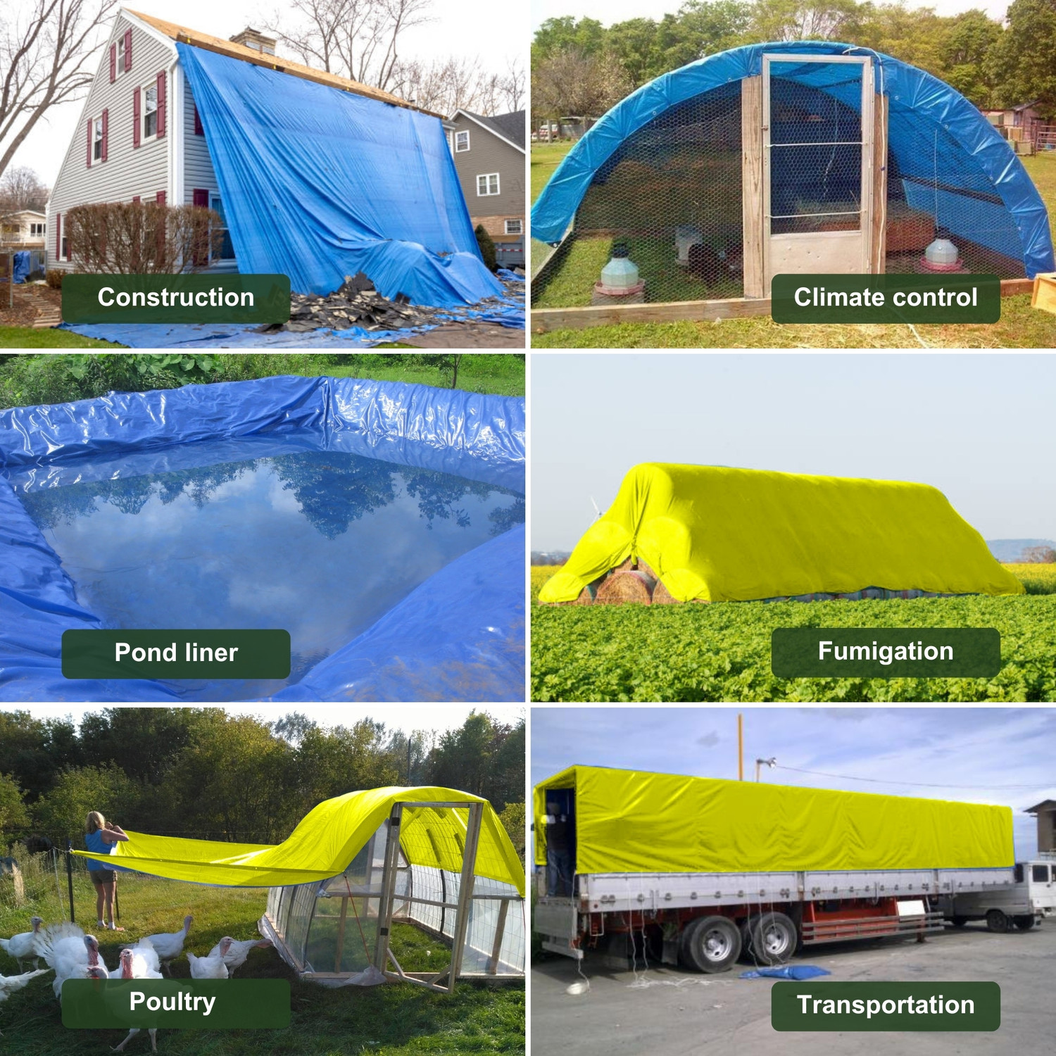 Image of RHINOKraft 18ft x 12ft, 130 GSM | Water Proof Tarpaulin Sheet for Garden use Tent - For Camping, Construction Sites, Transportation Covers, Temporary Shelters