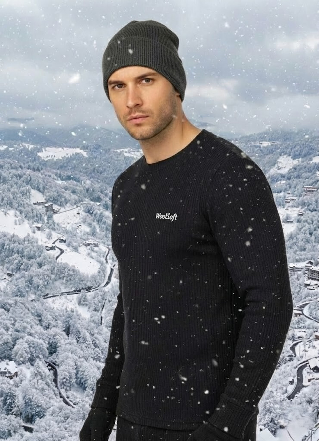 Image of Woolsoft Tbc Body Warmer Quilted Full Sleeve Upper Men Top Thermal