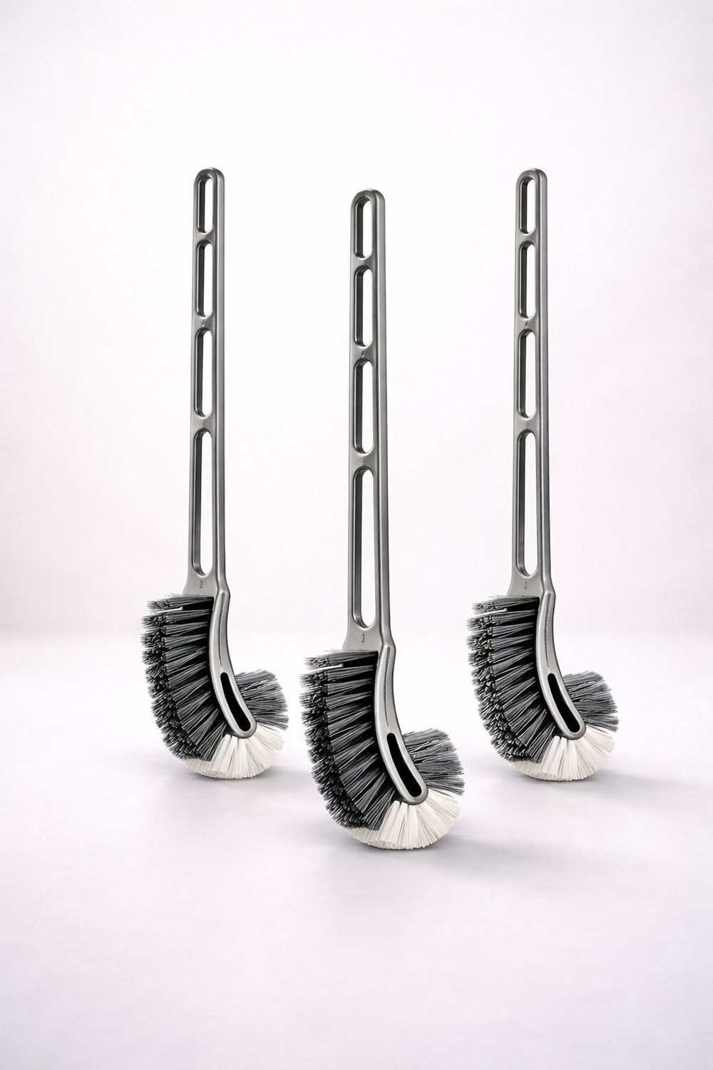 Image of HomeEasee Double Hockey Toilet Cleaning Brush for Indian and Western Toilets, Pack of 3